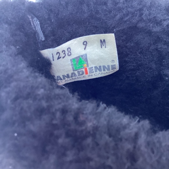 La Canadienne Harlan Leather Sheepskin Fleece Asymmetrical Boot 9M - Picture 9 of 9